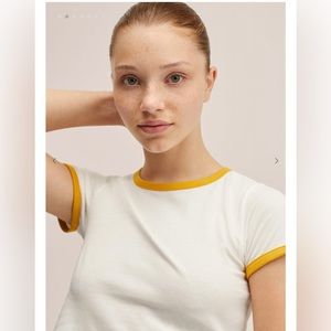 MANGO Contrast Trim T-Shirt